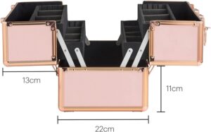 Beautify Make Up Organiser - Pink Professional Travel Cosmetic Vanity Case