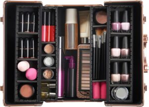 Beautify Make Up Organiser - Pink Professional Travel Cosmetic Vanity Case